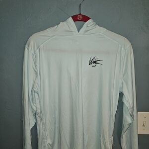 Teal UPF 50+UV/Sun Protection Performance Hoodie with Logo